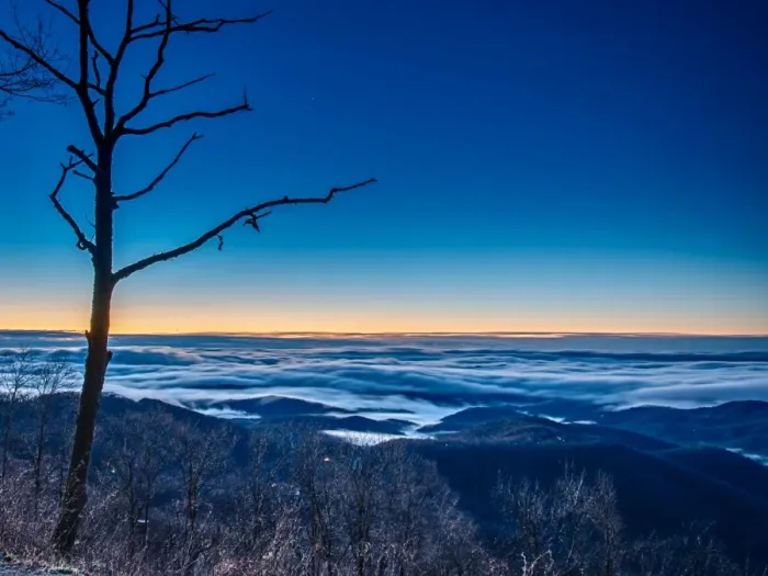 Framed Print : Frozen Fog at the Blue Ridge Mountains Framed Print : Frozen Fog at the Blue Ridge Mountains