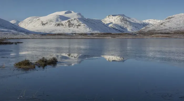 Framed Print : Frozen Loch Glascarnoch Framed Print : Frozen Loch Glascarnoch