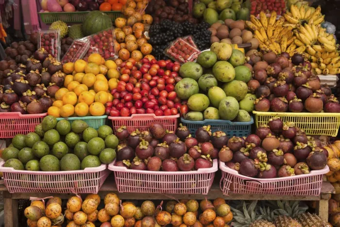 Framed Print : Fruit stand on Balinese market, Ubud, Bali, Indonesia Framed Print : Fruit stand on Balinese market, Ubud, Bali, Indonesia