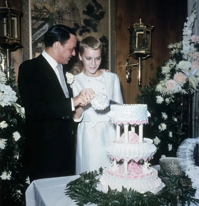Framed Print : F.Sinatra & M.Farrow Cut Their Cake Framed Print : F.Sinatra & M.Farrow Cut Their Cake