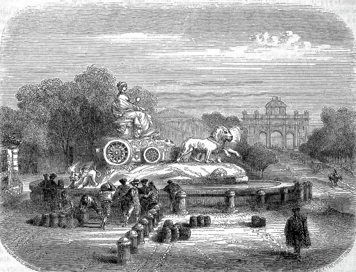 Framed Print : Fuente de Cibeles, Fountain of the Goddess Kybele, Madrid, Spain, Historic, digital reproduction of an original 19th century artwork Framed Print : Fuente de Cibeles, Fountain of the Goddess Kybele, Madrid, Spain, Historic, digital reproduction of an original 19th century artwork