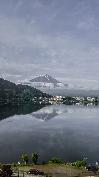 Fuji Mountains reflection on the Lake Kawaguchiko, Japan