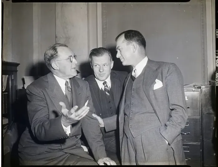 Framed Print : Fulbright, Wilson And Valentine Confer Framed Print : Fulbright, Wilson And Valentine Confer
