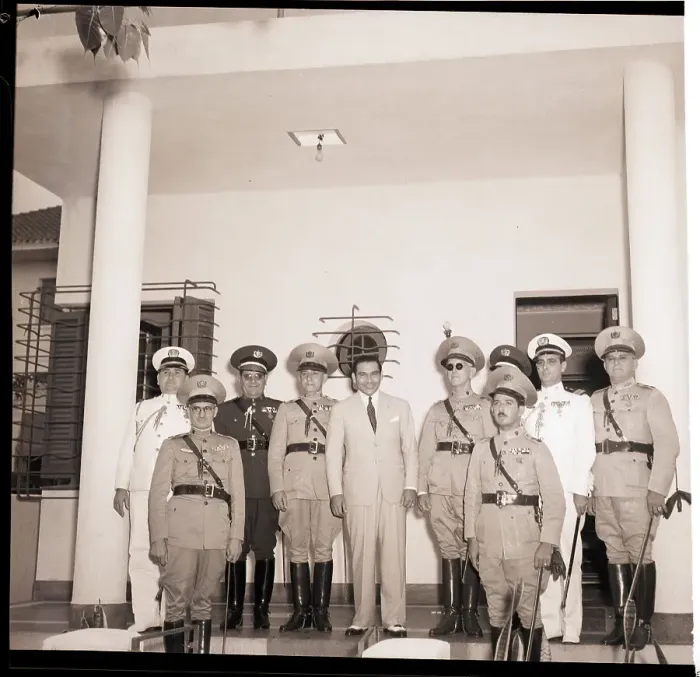 Framed Print : Fulgencio Batista with Military Aides Framed Print : Fulgencio Batista with Military Aides