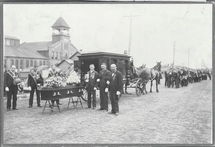 Framed Print : Funeral in 1890 Framed Print : Funeral in 1890