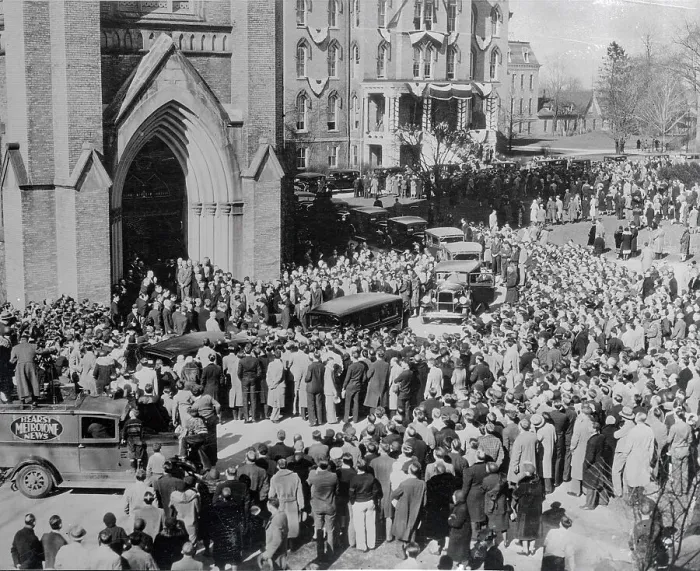 Framed Print : Funeral of Knute Rockne at Sacred Heart Church Framed Print : Funeral of Knute Rockne at Sacred Heart Church
