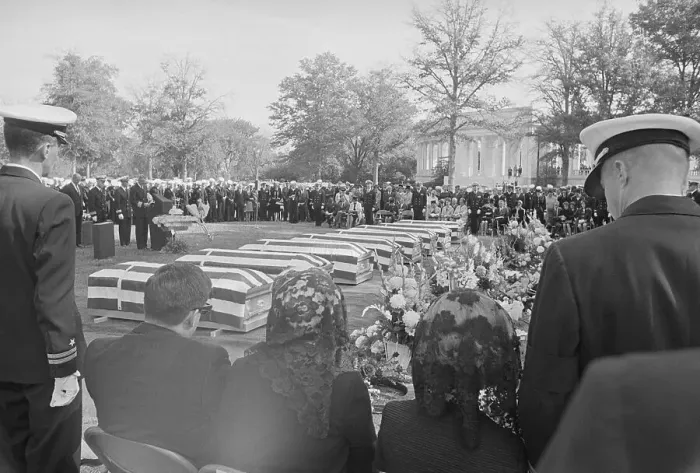 Framed Print : Funeral for Naval Crewmen at Arlington Framed Print : Funeral for Naval Crewmen at Arlington