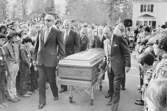 Framed Print : Funeral of Norman Rockwell Framed Print : Funeral of Norman Rockwell