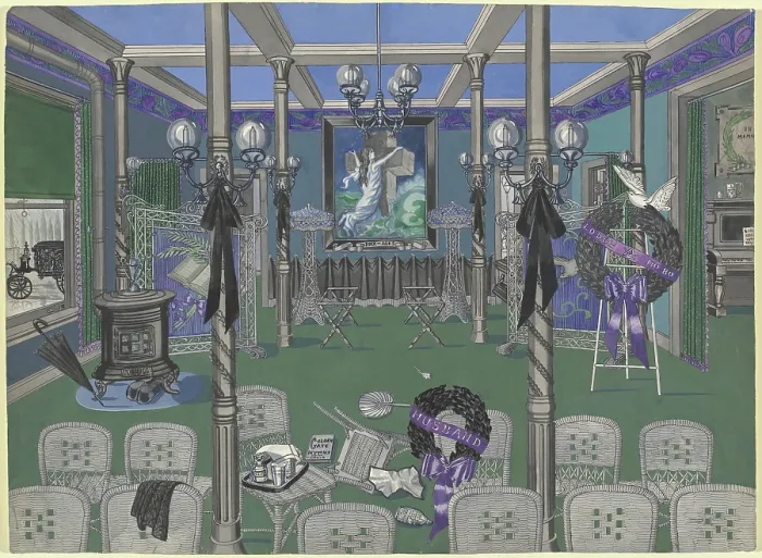 Framed Print : Funeral Parlor Framed Print : Funeral Parlor