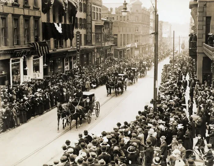 Framed Print : Funeral Procession for J.P. Morgan