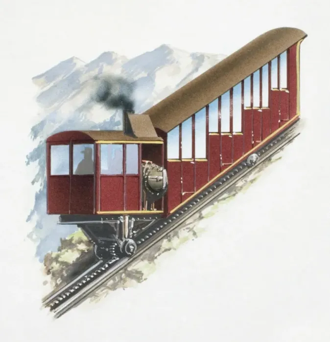 Framed Print : Funicular train Framed Print : Funicular train