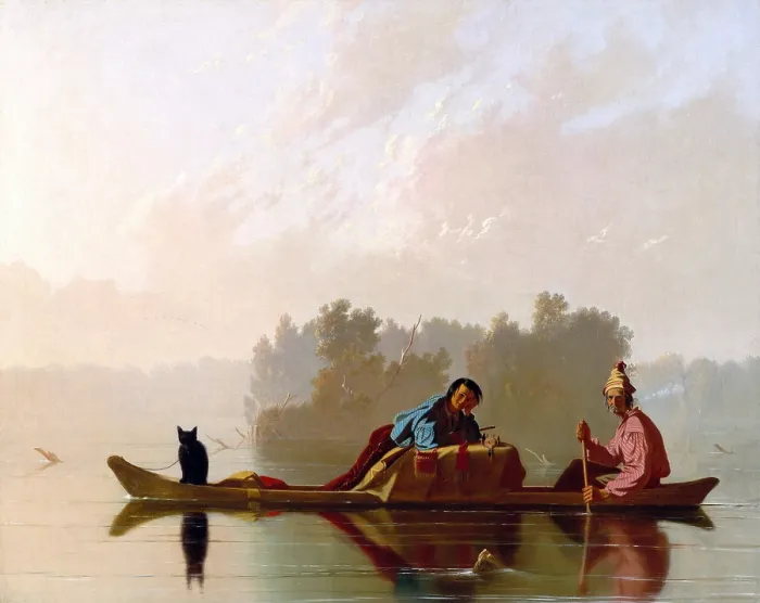 Framed Print : Fur Traders Descending the Missouri, 1845 Framed Print : Fur Traders Descending the Missouri, 1845