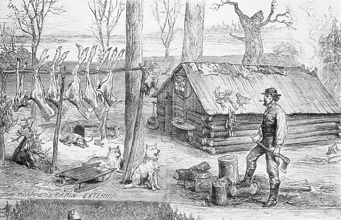 Framed Print : Fur Trapper's Log Cabin In Canada Framed Print : Fur Trapper's Log Cabin In Canada