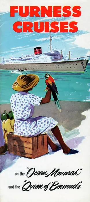 Framed Print : Furness Cruises on the 'Ocean Monarch' and the 'Queen of Bermuda Framed Print : Furness Cruises on the 'Ocean Monarch' and the 'Queen of Bermuda