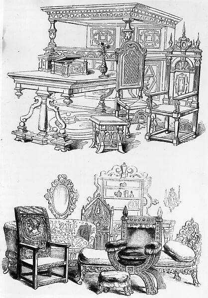 Furniture. Circa 1830: Furniture from the Sixteenth Century