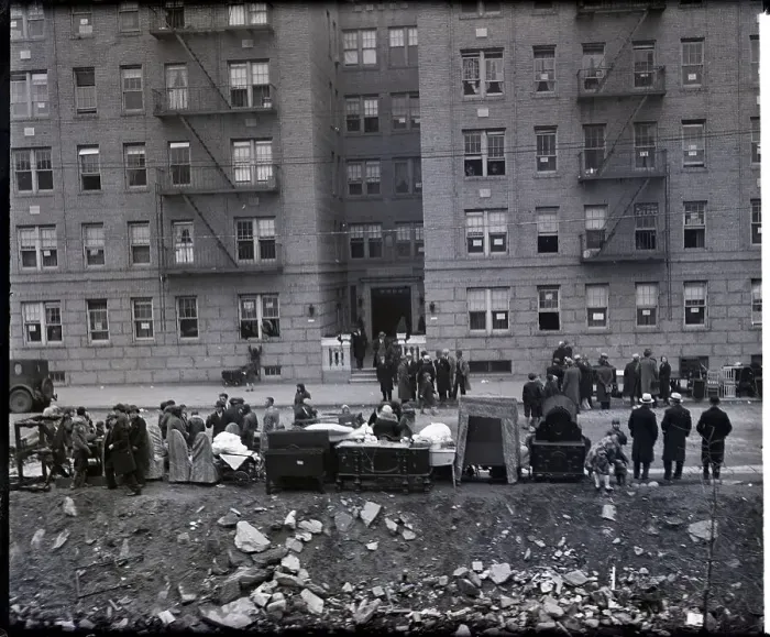 Framed Print : Furniture of Evicted Tenants on Street Framed Print : Furniture of Evicted Tenants on Street