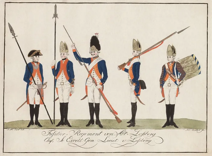 Framed Print : Fusilier Regiment von Alt-Lossberg - 1784