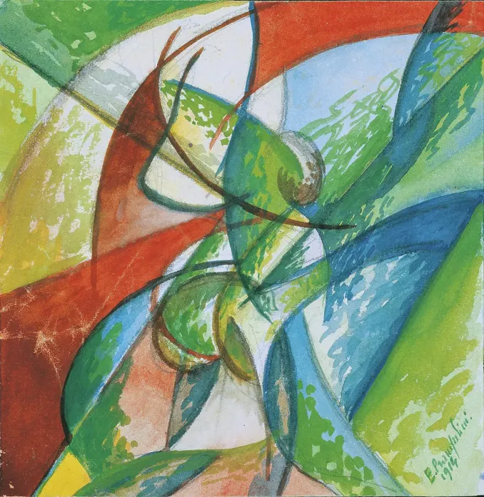 Framed Print : Futurist composition Dynamism of Forms, by Enrico Prampolini, 1914, 20th Century, tempera on paper, cm 21, 4 x 21 Framed Print : Futurist composition Dynamism of Forms, by Enrico Prampolini, 1914, 20th Century, tempera on paper, cm 21, 4 x 21