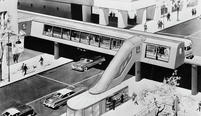 Framed Print : Futuristic Elevated Train Framed Print : Futuristic Elevated Train