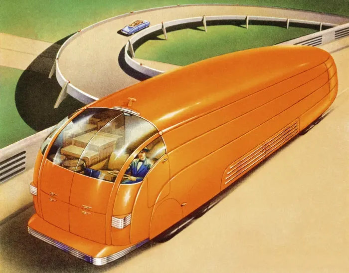 Framed Print : Futuristic Orange Bus Framed Print : Futuristic Orange Bus