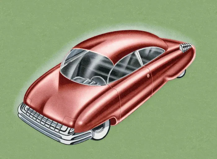 Framed Print : Futuristic Red Car Framed Print : Futuristic Red Car