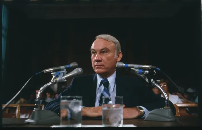 Framed Print : G. William Miller Testifying Before Senate Committee Framed Print : G. William Miller Testifying Before Senate Committee