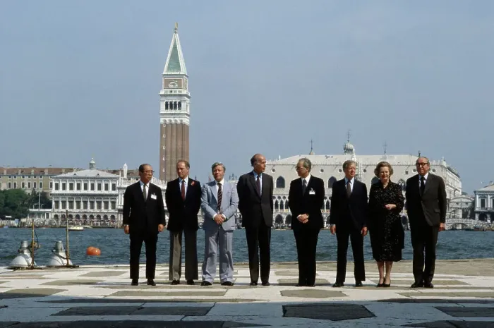 Framed Print : G7 Leaders In Venice Framed Print : G7 Leaders In Venice