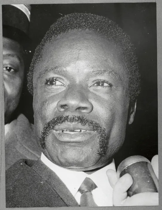 Framed Print : Gabon President Omar Bongo Speaks Into Microphone Framed Print : Gabon President Omar Bongo Speaks Into Microphone