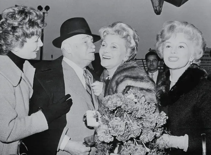 Framed Print : Gabor Sisters with Father