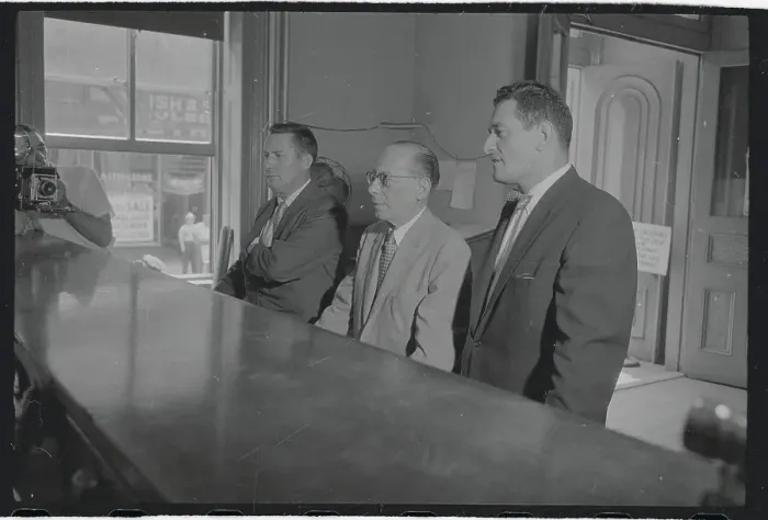 Framed Print : Gabriel Genovese Being Booked at Police Station Framed Print : Gabriel Genovese Being Booked at Police Station