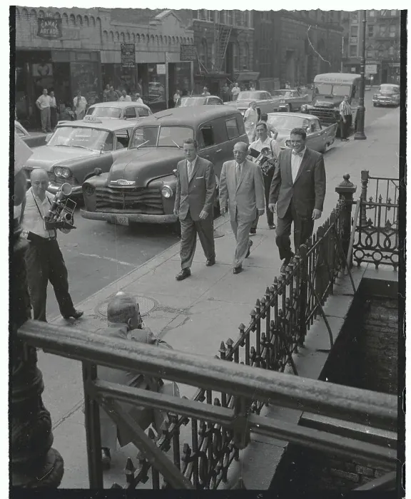 Framed Print : Gabriel Genovese Walking with Detectives Framed Print : Gabriel Genovese Walking with Detectives