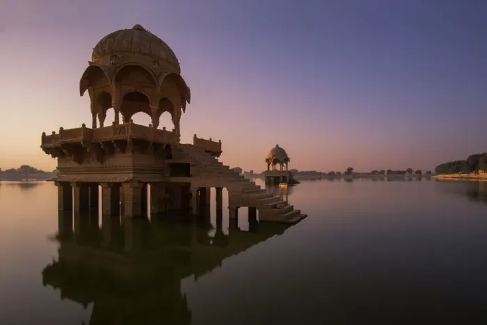 Framed Print : Gadsisar Lake, Jaisalmer, Rajasthan, India