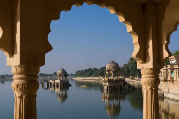 Framed Print : Gadsisar Lake, Jaisalmer, Rajasthan, India Framed Print : Gadsisar Lake, Jaisalmer, Rajasthan, India