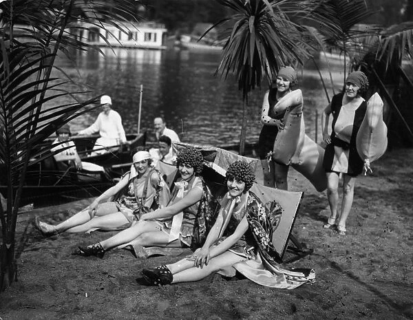 Gala Day. 22nd May 1926: Bathers dressed in fancy costume for a gala day