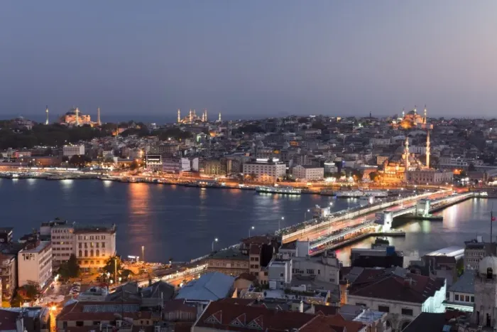 Framed Print : Galata bridge with Old Istanbul at dusk Framed Print : Galata bridge with Old Istanbul at dusk