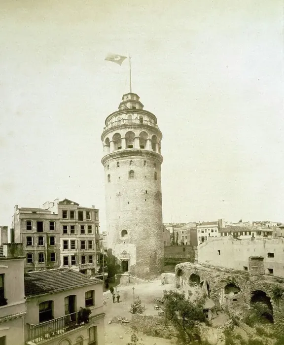 Framed Print : The Galata Tower in Constantinople, now Istanbul, 1889, Turkey, Historic, digitally restored reproduction from a 19th century original Framed Print : The Galata Tower in Constantinople, now Istanbul, 1889, Turkey, Historic, digitally restored reproduction from a 19th century original