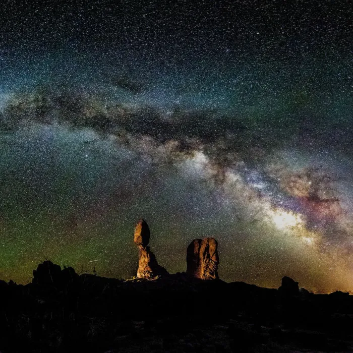 Framed Print : Below the Galaxy at Balanced Rock Framed Print : Below the Galaxy at Balanced Rock