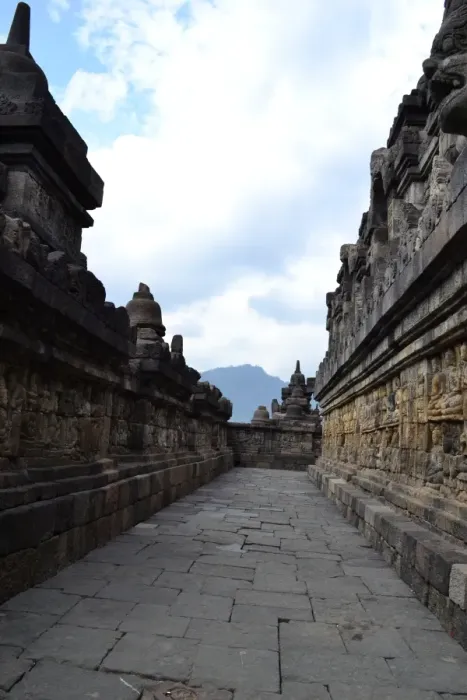 Framed Print : Galleries and Walls of Borobudur Temple Framed Print : Galleries and Walls of Borobudur Temple