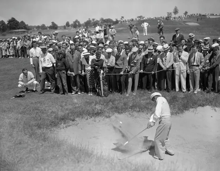 Framed Print : Gallery Watching Sam Snead Blast Out of Sand Trap Framed Print : Gallery Watching Sam Snead Blast Out of Sand Trap