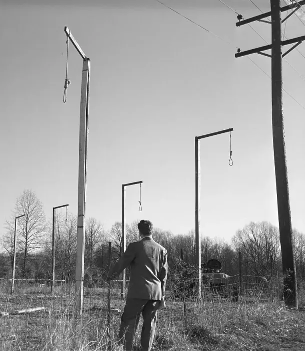Framed Print : Gallows Up In Man'S Backyard