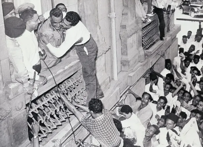 Framed Print : Gamal Abdel Nasser Receiving Kiss from Citizen