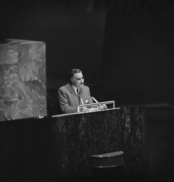 Framed Print : Gamal Abdel Nasser Standing at Podium Framed Print : Gamal Abdel Nasser Standing at Podium