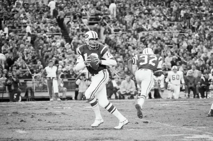 Framed Print : Game Action Joe Namath About To Pass Framed Print : Game Action Joe Namath About To Pass
