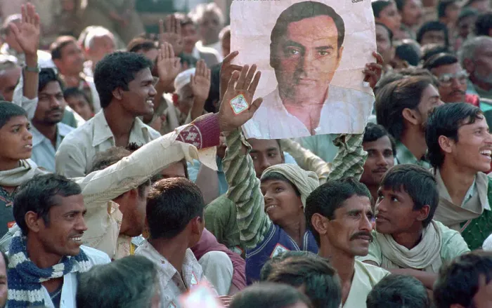 Framed Print : Gandhi Supporters at Union Carbide Plant Accident Rally Framed Print : Gandhi Supporters at Union Carbide Plant Accident Rally