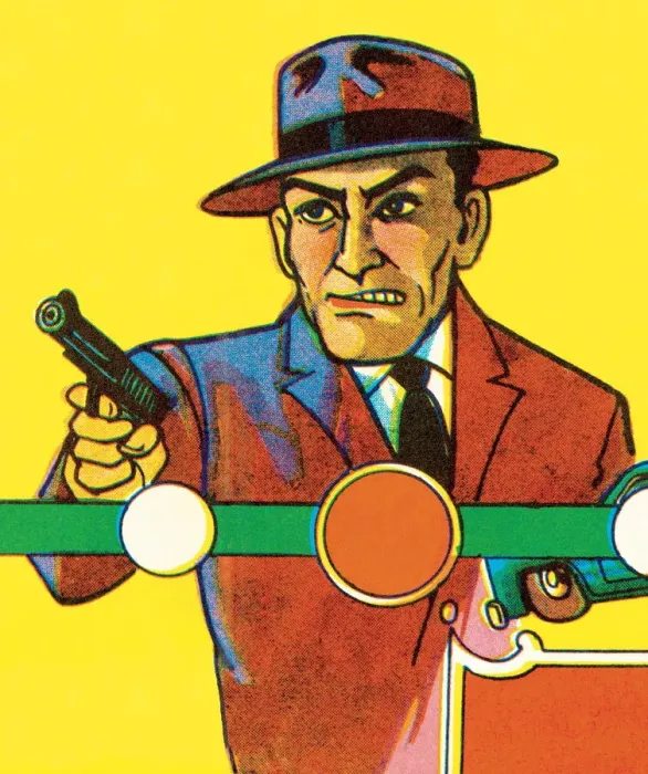 Framed Print : Gangster with Gun Framed Print : Gangster with Gun