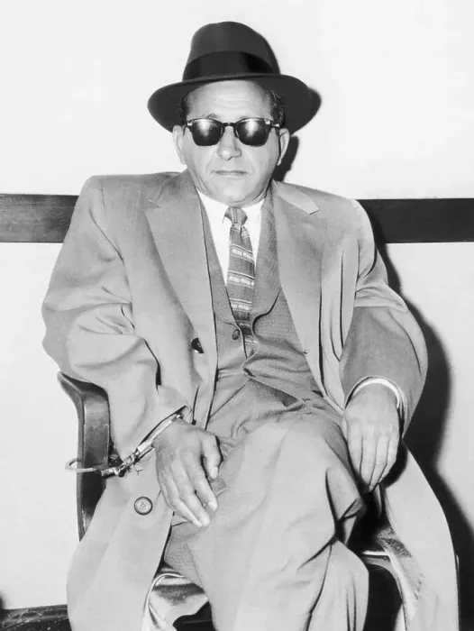 Framed Print : Gangster Sam Giancana Handcuffed to a Chair Framed Print : Gangster Sam Giancana Handcuffed to a Chair