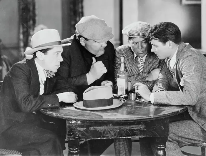 Framed Print : Gangsters Seated at Table Framed Print : Gangsters Seated at Table