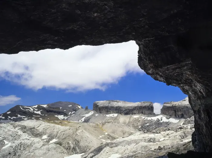 Framed Print : The gap Rolando from inside the cave Casteret. Ordesa y Monte Perdido National Park, Pyrenees Framed Print : The gap Rolando from inside the cave Casteret. Ordesa y Monte Perdido National Park, Pyrenees