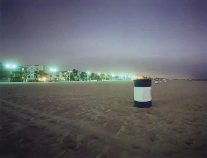 Framed Print : Garbage Cans on Beach Framed Print : Garbage Cans on Beach