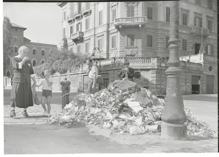 Framed Print : Garbage Pileup Due to Strike Framed Print : Garbage Pileup Due to Strike